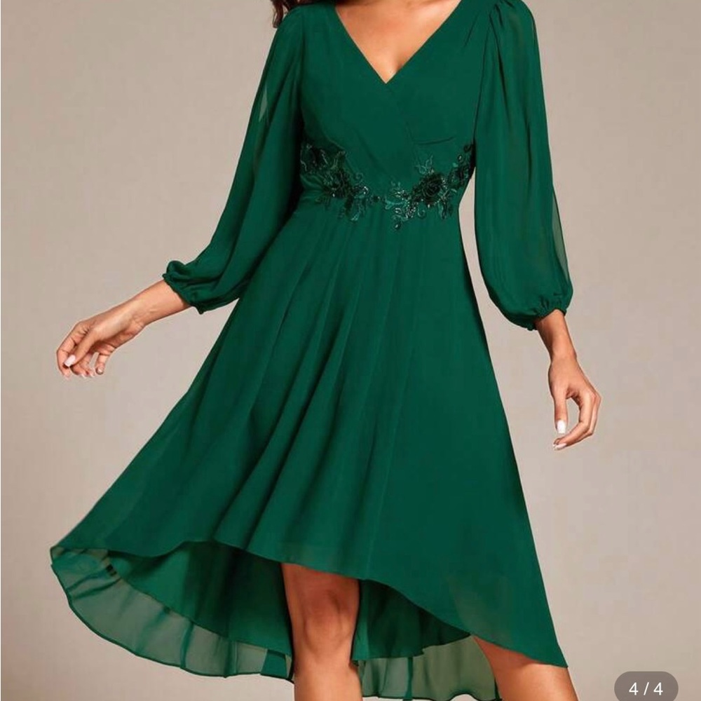 Elegant Green Cocktail Dress
